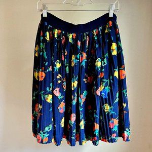 3/$30 Merona navy floral pleated skirt, XL